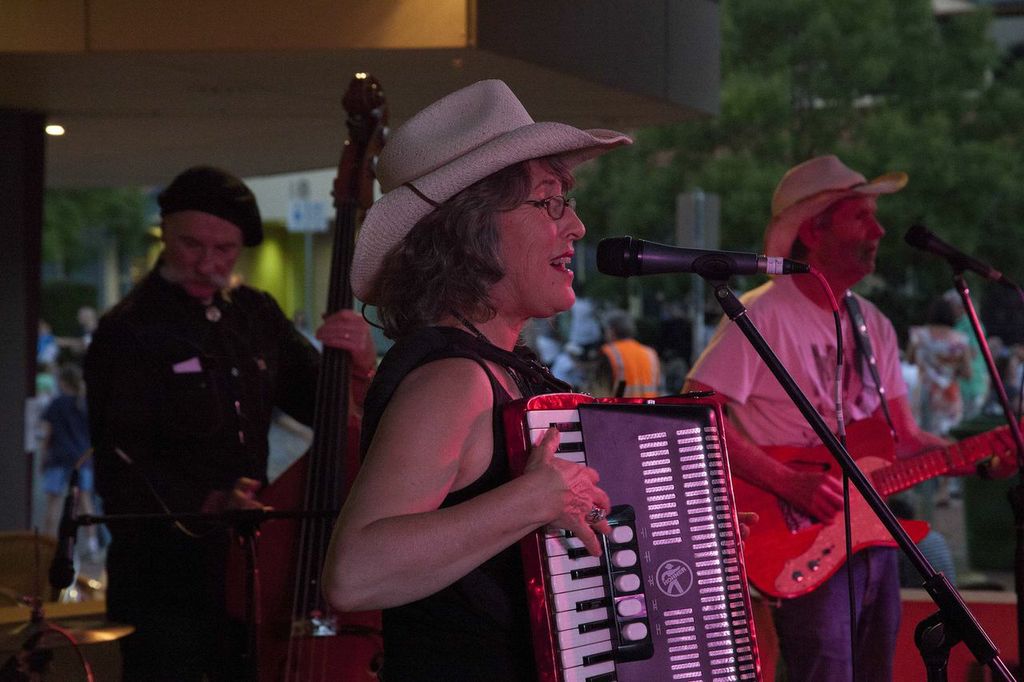 Juanita with her band The Zedeco Cowboys